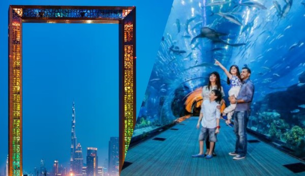 Dubai Mall Aquarium & Underwater Zoo & Dubai Frame